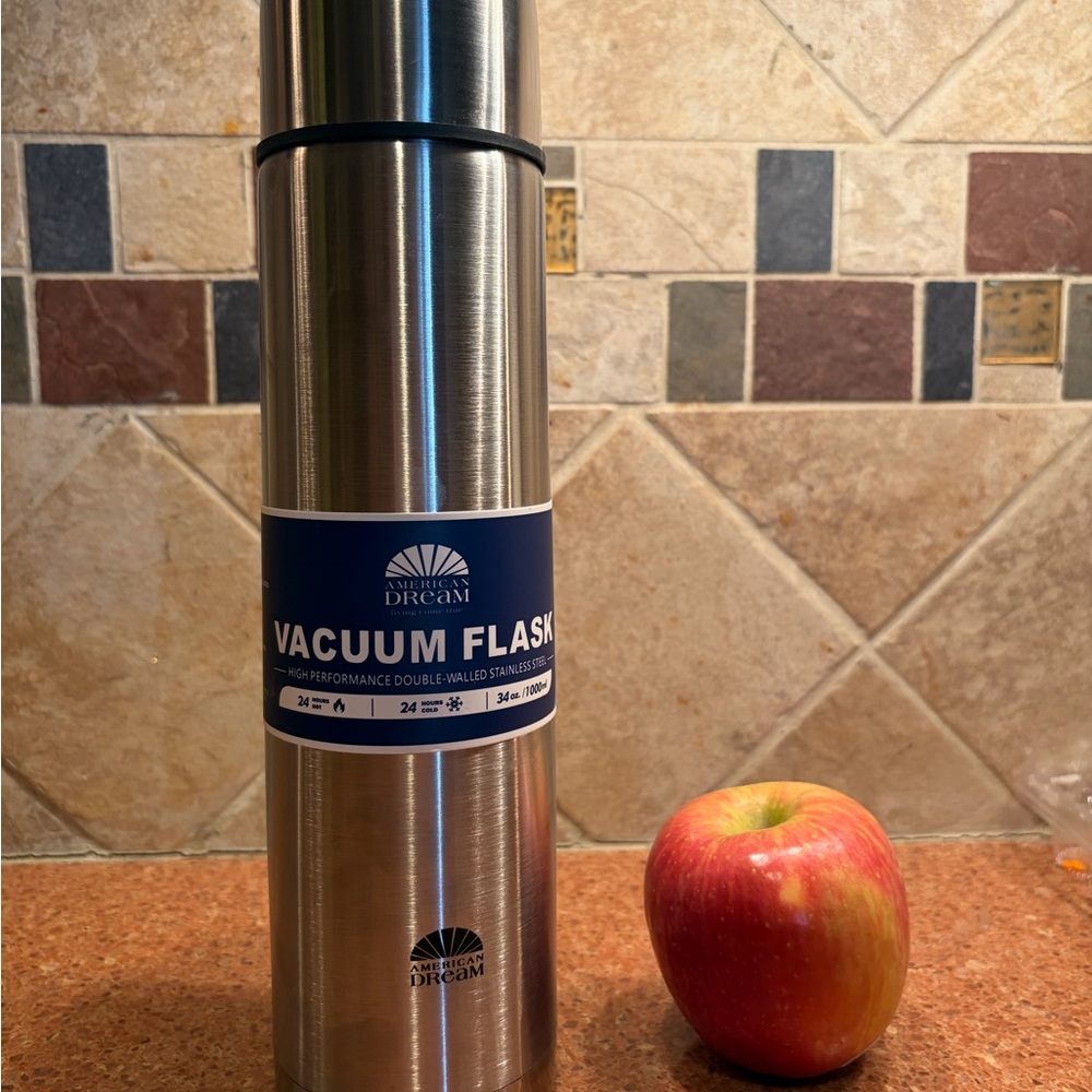 American Dream High-Performance Stainless Steel Flask - Blue and Silver